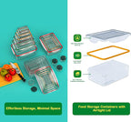 40 Pcs Food Storage Containers with Lids Airtight- Plastic Meal Prep Container for Pantry Kitchen Organization, Microwave, Dishwasher, Freezer Safe -100% Leak Proof (20 Stackable Boxes-20 Lids)