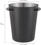Coffee Dosing Cup 58mm, Stainless Steel Espresso coffee Dosing Cup, Coffee Powder Feeder Part coffee Grinder Powder cup Compatible (1, Black, 58mm)