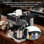 Silicone Coffee Maker Mat for Ninja Luxe ES601 & ES701: 3-in-1 Top Mat + 24"x16" Coffee Bar Mat + Espresso Tamping Mat – Food-Grade Silicone, Waterproof, Non-Slip, Heat-Resistant Coffee Accessories