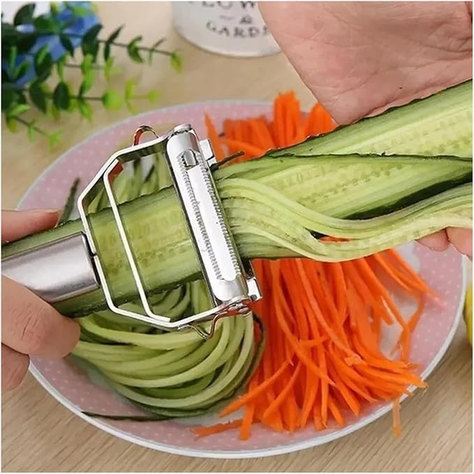 Fit for Multifunctional Stainless Steel Peeler - Fruit, Vegetable, Melon, Potato, Carrot, Cucumber Grater & Julienne Slicer for Home Kitchen Use