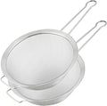 8.7" Large Fine Mesh Strainer Set with Sturdy Handle, Stainless Steel Sieve Flour Sifter, Kitchen Metal Colander for Rice, Quinoa, Pasta, Fruit, 2 Pack