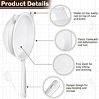 3 Pcs Plastic Nylon Mesh Strainer Colander with Handle Double Ear Fine Food Mesh Strainer Flour Sifter for Baking Kitchen Colander Sifter Kefir Tea Juice Pasta(3 Inch, 5 Inch, 7 Inch)
