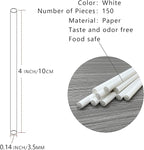 150 Count 4 INCH White Paper Lollipop Sticks,Cake Pop Sticks,Sucker Sticks for Cookies,Rainbow Candy,Chocolate,Cake Topper(Dia 3.5mm)