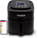 Nuwave 6-quart Brio Healthy Digital Air Fryer with One-Touch Digital Controls, 6 Preset Menu Functions & Removable Divider Insert (Renewed)