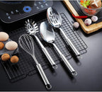 Berglander Cooking Utensil Set 12 Piece Stainless Steel Kitchen Tool Set, Include Cooking Spoon, Spatula, Whisk, Cooking Tong and etc (12 Pieces)