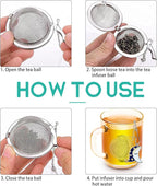 2pcs Loose Leaf Tea Steeper with Freddy's Sun and Moon Couple Costume Pendant - NSTaygate Tea Infuser Tea Strainer 304 Stainless Steel Tea Ball