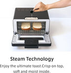 BALMUDA The Toaster | Steam Oven Toaster | Compact Size 14.1" W x 12.6" D x 8.2" H | 5 Cooking Modes: Sandwich Bread, Artisan Bread, Pizza & Pastry, Oven | Baking Pan Included | US Version | White