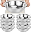 8 PCS Stainless Steel Mixing Bowls 13 Inch 8 Qt Extra Large Metal Basin with Mirror Finish, Heavy-Duty Salad Dough Bowl Kitchen Prep Bowl Dishwasher Safe Dish Tub for Home & Commercial Cooking