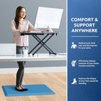 KitchenClouds Kitchen Mat Cushioned Anti Fatigue Kitchen Rug 0.75inch Water Resistant Non Slip Kitchen Rugs and Mats Standing Desk Mat Comfort Floor Mats for Kitchen Sink Office (17.3"x28",Green)