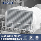 Walfos Large Silicone Trivet 16x12 Inch, Hot Pads for Kitchen, Heat Resistant Pot Holders Trivets for Hot Dishes, Hot Pots and Pans, Quartz Countertops, Gray