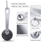 9PCS Measuring Spoons Set Stainless 1 tbsp, 1/2 tbsp, and 1-1/16tsp Steel Measuring Spoons for Cooking Baking Spice Jars and Liquid Ingredients