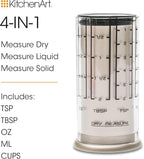KitchenArt Professional Series 2 Cup Adjust-A-Cup, Champagne Satin, Adjustable, 1/8 to 2-Cup