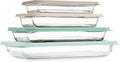 COOK WITH COLOR 8-Piece Deep Glass Baking Dish Set with Plastic Lids – Casserole and Food Storage Containers for Lasagna, Leftovers – Freezer-to-Oven, Microwave & Dishwasher Safe, Mint