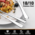 KINGSTONE Silverware Set, 30-Piece Flatware Set for 6, 18/10 Stainless Steel Cutlery Set, Mirror Polished Eating Utensils Set, Dishwasher Safe