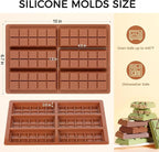 Chocolate Bar Mold - Non-Stick Chocolate Molds, Food Grade Silicone Deep Mold for Dubai Pistachio, Candy, Snacks