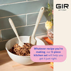 GIR: Get It Right 5 Piece Silicone Ultimate Kitchen Utensils Set - Ladle, Spatula, Flip, Spoon & Spoonula - Non-Toxic Cooking Utensils for Nonstick Cookware, Cooking and Baking - Red