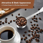 2PCS Coffee Scoop(1TBSP | 3TSP | 15ML), Stainless Steel Measuring Spoon, Food Grade Scooper for Ground Coffee, Bean, Powder, Espresso