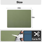 Ecotrim - Dish Drying Mat for Kitchen Counter | Coffee Bar Mat for Countertops | Heat Resistant Drainer Mat with Non-slip Rubber Backed | Hide Stain Kitchen Absorbent Draining Mat | Green 18"x24"