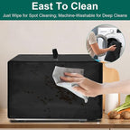 Heavy Duty Air Fryer Oven Cover for Ninja Double Stack DCT451/DCT601/DCT651/DCT401,18.72"Dx17.34"Wx13.40"H, 600D Heat-Resistant Nylon w/Aluminum Foil, Waterproof Dustproof toaster oven covers