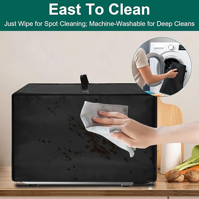 Heavy Duty Air Fryer Oven Cover for Ninja Double Stack DCT451/DCT601/DCT651/DCT401,18.72"Dx17.34"Wx13.40"H, 600D Heat-Resistant Nylon w/Aluminum Foil, Waterproof Dustproof toaster oven covers