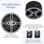Elevate Anti-Splash Cup Riser Accessory for most Keurig K-cup, Cuisinart Single Serve, and other Coffee Makers, Adjustable for Cup Size and Drip Tray Type (Black with Light Gray Base)