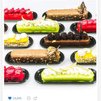 OCPO KITCHEN Eclair Silicone Mold for Baking Mousse Cake, 3D Silicone Baking Mold for Cakes French Pastry Chocolate Brownie, Cake Decoration, 3D Eclair Shape (8-Cavity)