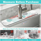 Findosom 2PCS 16" x 24" Dish Drying Mat & 24" x 5.5" Sink Splash Guard, Super Absorbent & Cuttable Dish Mat Drying Kitchen Mat with Teal Floral, Hide Stain Drying Mat for Kitchen Counter