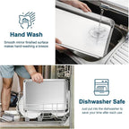 TeamFar Baking Sheet Pan, 6 Pack Stainless Steel Half Size Baking Pans Set, Metal Large Cookie Sheets for Baking/Roasting/Serving, Non-Toxic & Heavy Duty, Dishwasher Safe, 17.6” x 13” x 1”