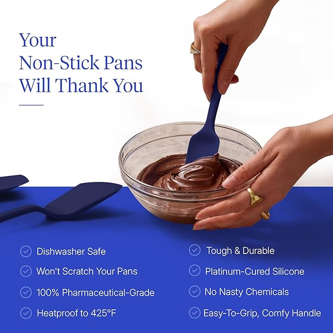 GIR: Get It Right 10-Piece Silicone Ultimate Kitchen Utensil Set – Spatulas, Ladle, Flip, Spoons, Whisk, Peeler & Spoonula – Nonstick, Non-Toxic, Heat-Resistant – Navy