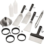 Cuisinart CGS-1312 12-Piece Tool Set, Outdoor Griddle Accessories-Spatula, Tongs, Scraper, Melting Dome, Squirt Bottle, Silicone Egg Ring