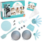 MindWare Playful Chef: Kids Cake Decorating Kit - Includes Pans, Reusable Pastry Bags, Stencils, Recipes amd More