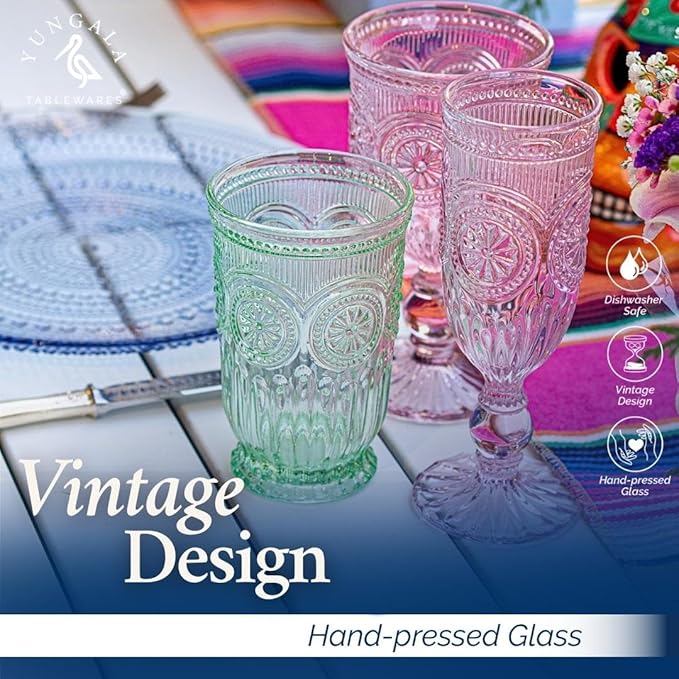 Yungala Multi-colored Highball Drinking Glasses
