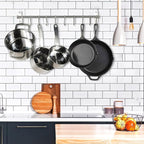 Kitchen Utensils Holder Hanging Racks 304 Stainless Steel Rail Utensil Storage Hanger Wall Mounted Rack for Tools and Pots(80cm)