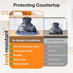 Silicone Trivets Mat for Ninja Crispi air Fryer-Ninja Crispi accessories for Portable Glass Air Fryer Cooking System Holder, Non-Slip Protects Tabletop Clean from Damage, Easy to Clean