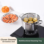 Steamer Basket for Cooking 304 Stainless Steel Entirely Thickened,Collapsible Steamer Insert for Pots, Fits Instant Pot/Skillets (6.5'' To 11‘’)