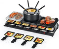 Raclette Table Grill - Indoor Electric Grill Griddle - Nonstick Extra Large Reversible 4-In-1 Outdoor Dishwasher Safe with Cheese 12 Paddles 12 Spatulas for 12 Person, FD-12RN1650