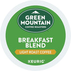 Green Mountain Coffee Roasters Breakfast Blend Single-Serve Keurig K-Cup Pods, Light Roast Coffee, 12 Count