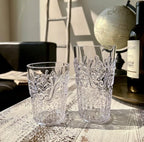 KLIFA- BLOIS- 15.2 & 20.5 ounce, Set of 8, Acrylic Tumbler & Highball Drinking Glasses Cups, BPA-Free, Stackable Plastic Drinkware, Dishwasher Safe, Vintage Looking Cups, Clear