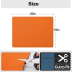 Ecotrim - Dish Drying Mat for Kitchen Counter | Coffee Bar Mat for Countertops | Heat Resistant Drainer Mat with Non-slip Rubber Backed | Hide Stain Kitchen Absorbent Draining Mat | Orange 16"x20"