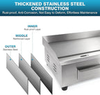 IRONWALLS Commercial Electric Griddle 22”, 3000W Electric Flat Top Griddle Grill Indoor with 122~572℉ Adjustable Temperature Control, Non-stick Stainless Steel Teppanyaki Grill for Restaurant, Hotel