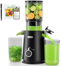 ECOSELF Juicer Machines - Wide Mouth Feed Chute For Fruits and Leafy Greens - Juice Extractor Machine With Self Feeding & Hands-Free Design For Family - Cold Press Juicer Easy to Clean（With Brush）