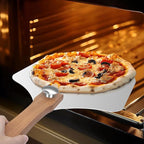 Pizza Peel Aluminum Pizza Spatula,14x 16" Metal Pizza Paddle with Foldable Wooden Handle,Pizza Rocker Cutter,Pizza Server,for Pizza Oven(Gift-Ready)