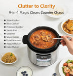 Fullwill Dual-Pot Electric Pressure Cooker,12-in-1 Multi Cooker with 6QT Stainless Steel & 5QT Ceramic Pot,Olla de Presion for Pressure,Rice,Meat Stew,Yogurt Maker