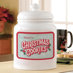 Let's Make Memories Personalized Christmas Cookie Jar - For Her - Kitchen Christmas Décor
