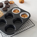 Yorkshire Pudding Pan Pop Over Baking Pans Popover Pans Nonstick 6 for Oven Baking, Frittatas, Muffins, Quiches, Pudding Cakes