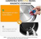 Sunvivi 1800W Induction Cooktop, Commercial-Grade Electric Countertop Burner with Timer, Induction Hot Plate with LED Screen, 10 Power(300W-1800W), 10 Temp Setting(140°F-536°F), Black
