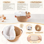 Bread Proofing Basket, 5 Inch Mini Bread Basket Set of 6, Sourdough Bread Baking Supplies, Sourdough Starter Kit, Sour Dough Starter Kits, Baking Gifts for Women, Sourdough Proofing Basket
