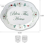 Pfaltzgraff Winterberry Bless This House Plate - 11-Inch (Pack of 2)