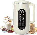 10 in 1 Nut Milk Maker Machine, 42oz IMD Screen Almond Milk Maker, Soy Milk Maker with Self-Cleaning, Delay Start, Keep Warm, Boil Water, Automatic Plant-Based Milk Blender for Soybean, Oat, Coconut