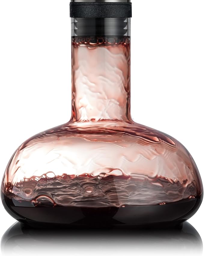 YouYah Wine Decanter Set,Red Wine Carafe with Drying Stand,Cleaning Beads and Aerator Lid,Crystal Glass,Wine Aerator,100% Hand-blown,Wine Gifts for Men (1300ML)